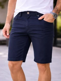Bermuda Sarja Masculina Esporte Fino Premium Azul Marinho