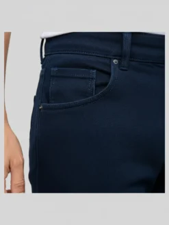 Calça Sarja Social Masculina Slim Azul Marinho ViaEstilo