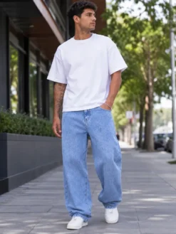 Alternative view of Calça Balão Jeans Oversize Baggy Masculina Premium